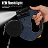 Built-in flashlight on a dual retractable leash handle