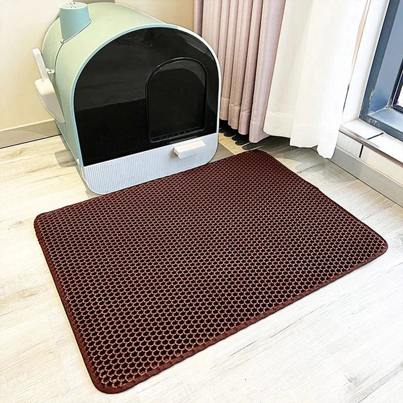 Pawvelin double-layer cat litter mat