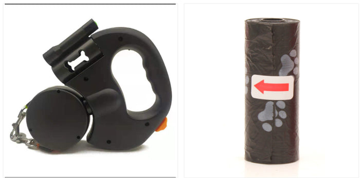 Black / Leash + 1 bag roll
