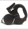 Black dual retractable dog leash – leash only, 3 m