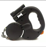 Black dual retractable dog leash – leash only, 3 m