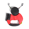 Red dual retractable dog leash – leash only, 3 m